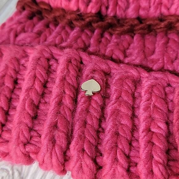 Kate Spade New York Knit Hat with Pom, Pink - Picture 2 of 6